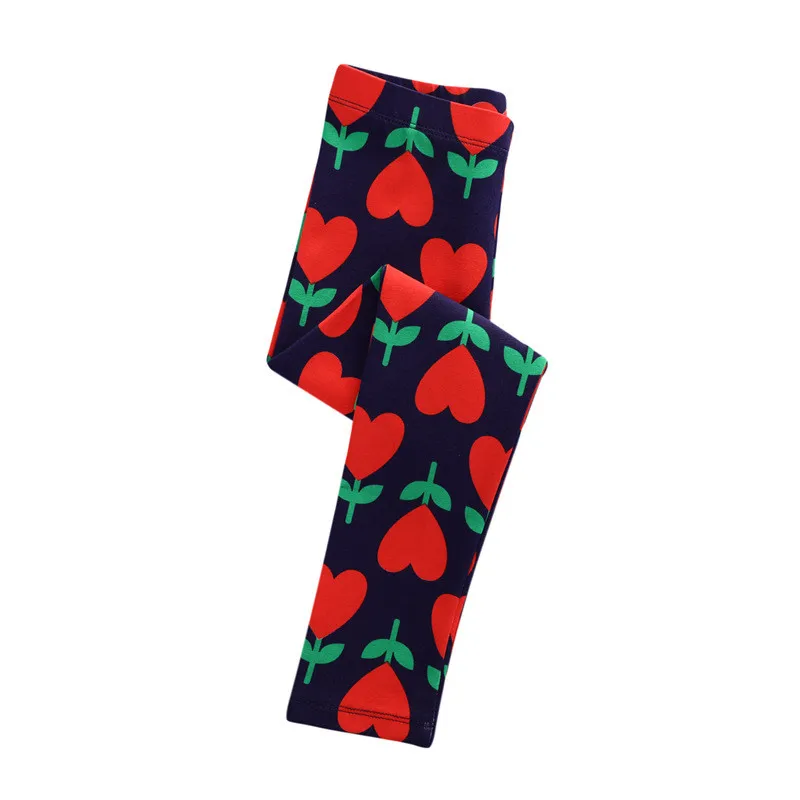 Детские леггинсы из хлопка с сердечками|Брюки| |