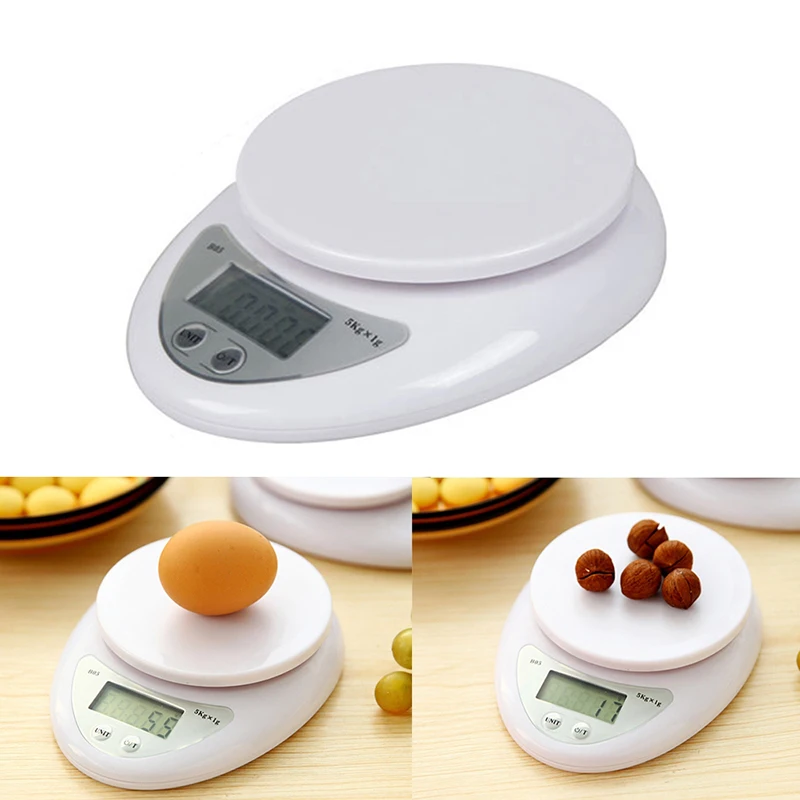 

Цифровые кухонные весы 5 кг/1 г, портативные электронные мини-весы со светодиодной подсветкой, мерные весы для приправ и фруктов, ювелирные весы