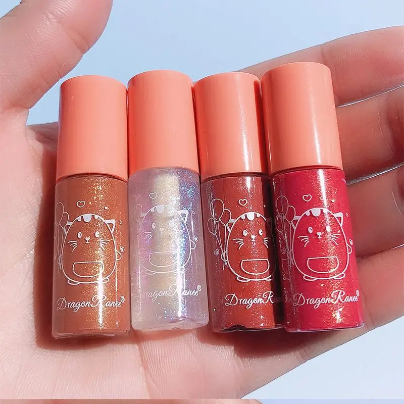 

Liquid Lipstick 10 PCS/SET Long-Lasting Pearl Moisturizing Lip Gloss Mirror Water Light Gift Box Portable Quick-Drying Lip Glaze