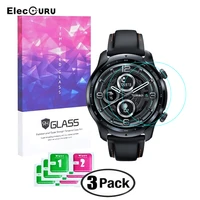 3 pack for ticwatch pro 3 gps smartwatch tempered glass screen protector 9h protective film scratch resistant anti shatter guard