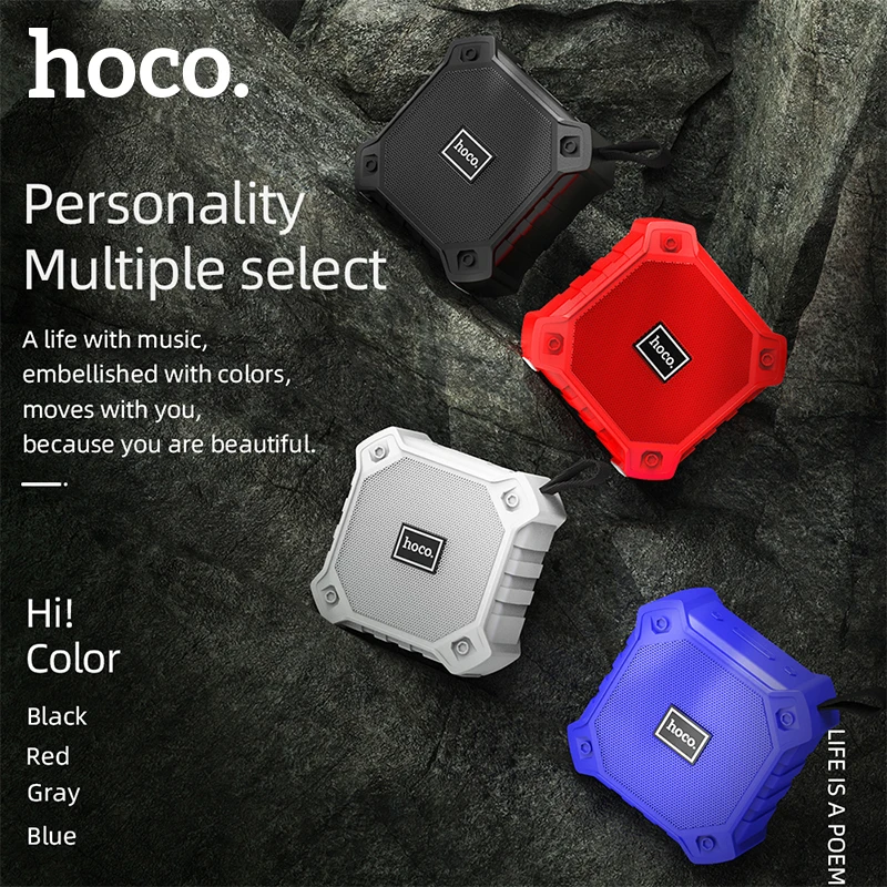 Портативная беспроводная Bluetooth-Колонка HOCO Спортивная колонка Bluetooth 5 0 3D стерео