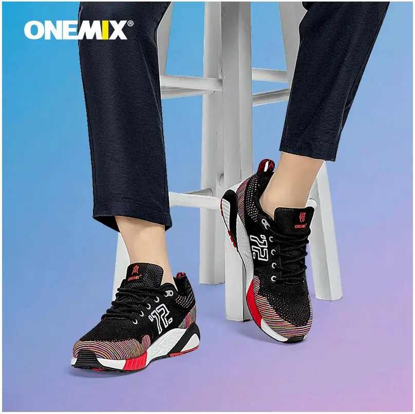 Кроссовки Onemix мужские и женские дышащие амортизирующие для бега ходьбы|Беговая