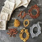 Силиконовая форма для выпечки, 1 шт., инструменты для украшения торта, Ретро рамка, форма для шоколадного мыла трафаретов для торта, кухонные инструменты для мастики