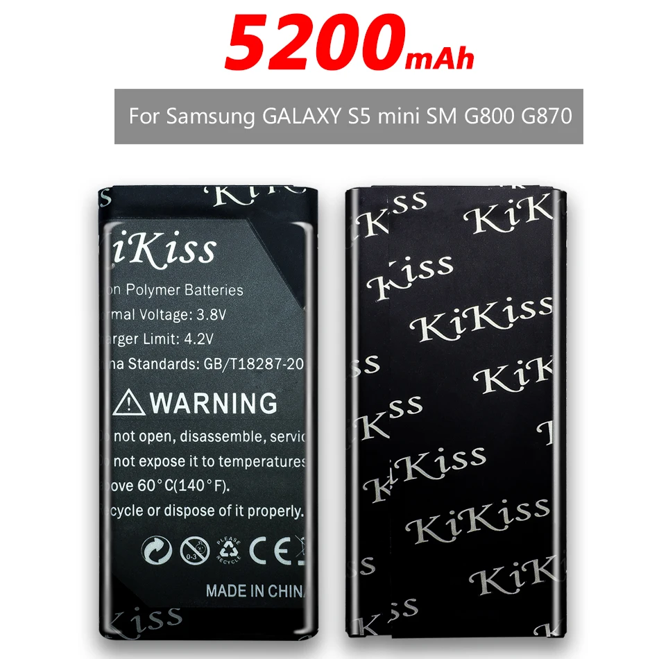 Аккумулятор 5200 мАч для Samsung Galaxy S5 Mini G800 G800F G800H G800A G800Y G800R EB BG800BBE + номер