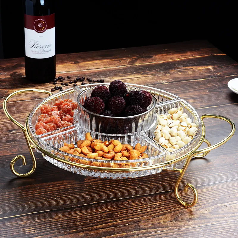 Кофейный столик для гостиной большая стеклянная корзина фруктов креативная