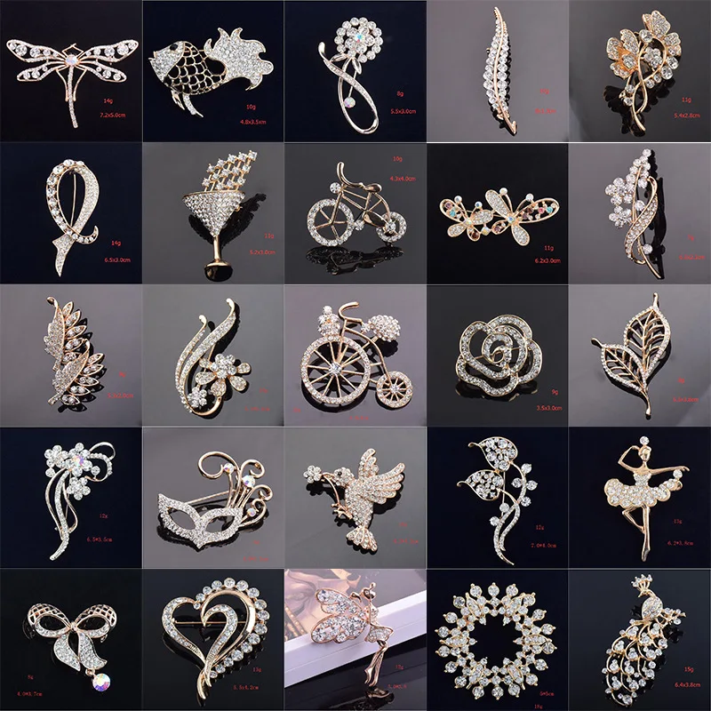 

Creative Animal Shape Brooch Female Temperament Fashion Alloy Rhinestone Clothing Decor Brooch Pin Accessories