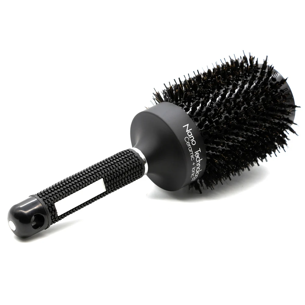 Новая Профессиональная нано керамическая круглая щетка для волос с черной