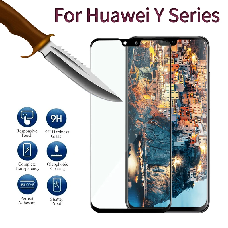 Для huawei Y5 Y6 Y7 Y9 Prime Pro 2019 защита экрана 9H взрывозащищенное Закаленное стекло для |