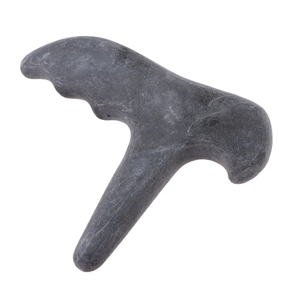 Скребок Для Массажа Гуаша скребок Т-образной формы из черного натурального камня