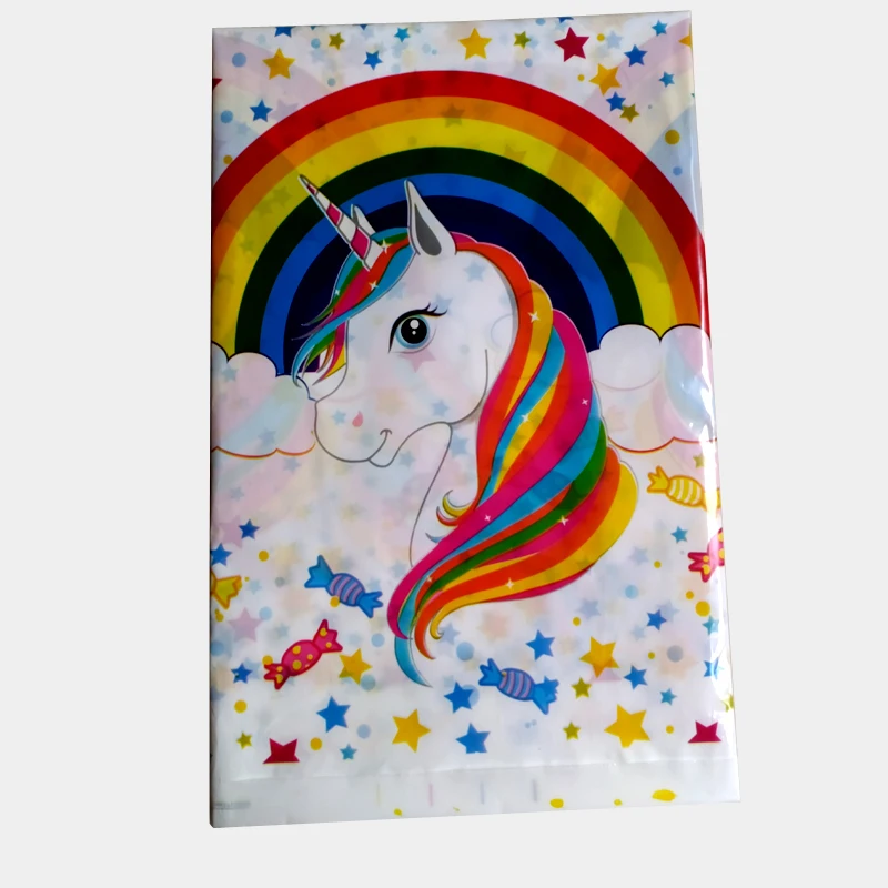 

Baby Shower Unicorn Theme Tablecloth Girls Kids Favors Decoration Table cover Happy Birthday Party Maps Events Supplies 1pcs/lot