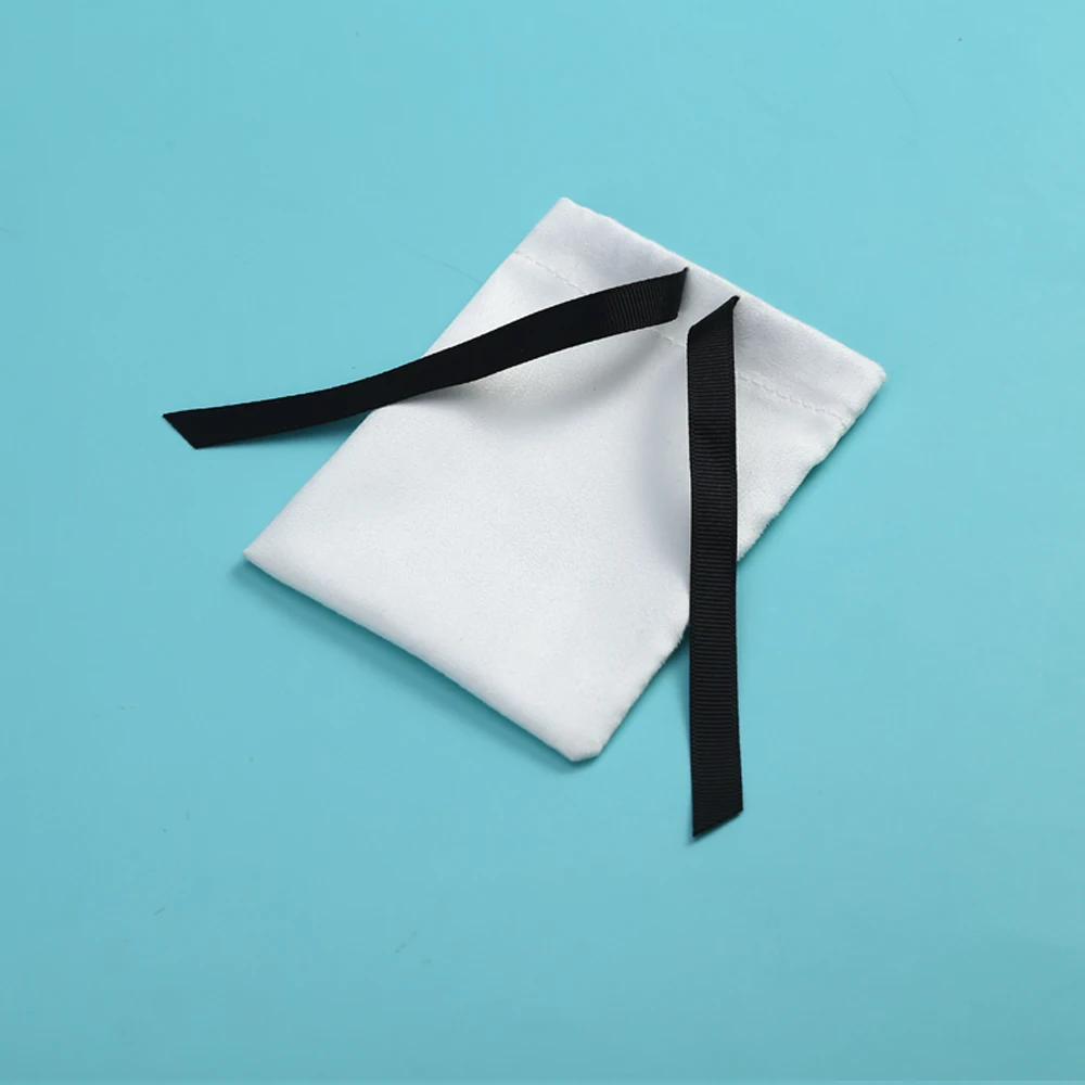

100 Cotton Jewelry Packaging Ribbon White Canvas Drawstring Chic Small Pouch for Wedding Favor Bags Personalized Custom Logo