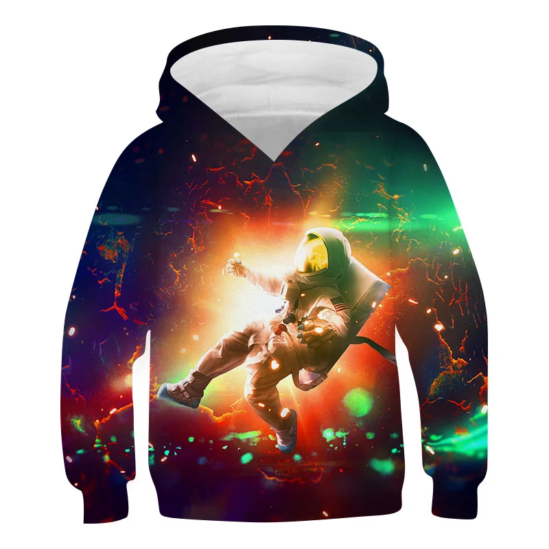 

Space Galaxy Kids moon astronaut costume Autumn Hoodies Baby Boys Girls Casual Pullover Hoodie Coats Streetweear sudadera hombre