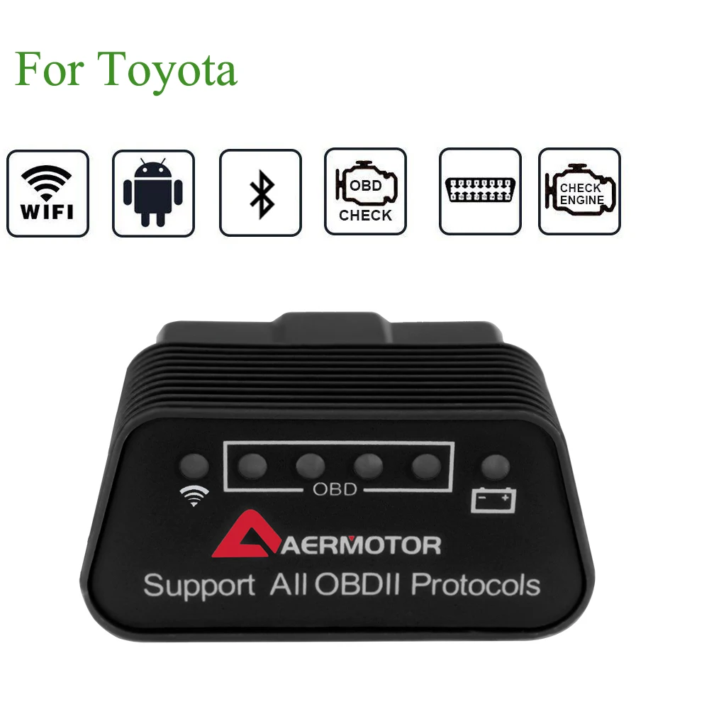 Сканер Pic18f25k80 ELM327 OBD2 WIFI для Toyota Camry Corolla Land Cruiser Prado CHR RAV4 Auris Yaris Автомобильные