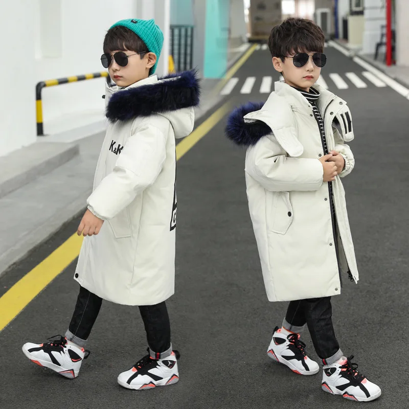 Детская хлопковая куртка для мальчиков до 30 градусов теплая плотная Зимняя парка