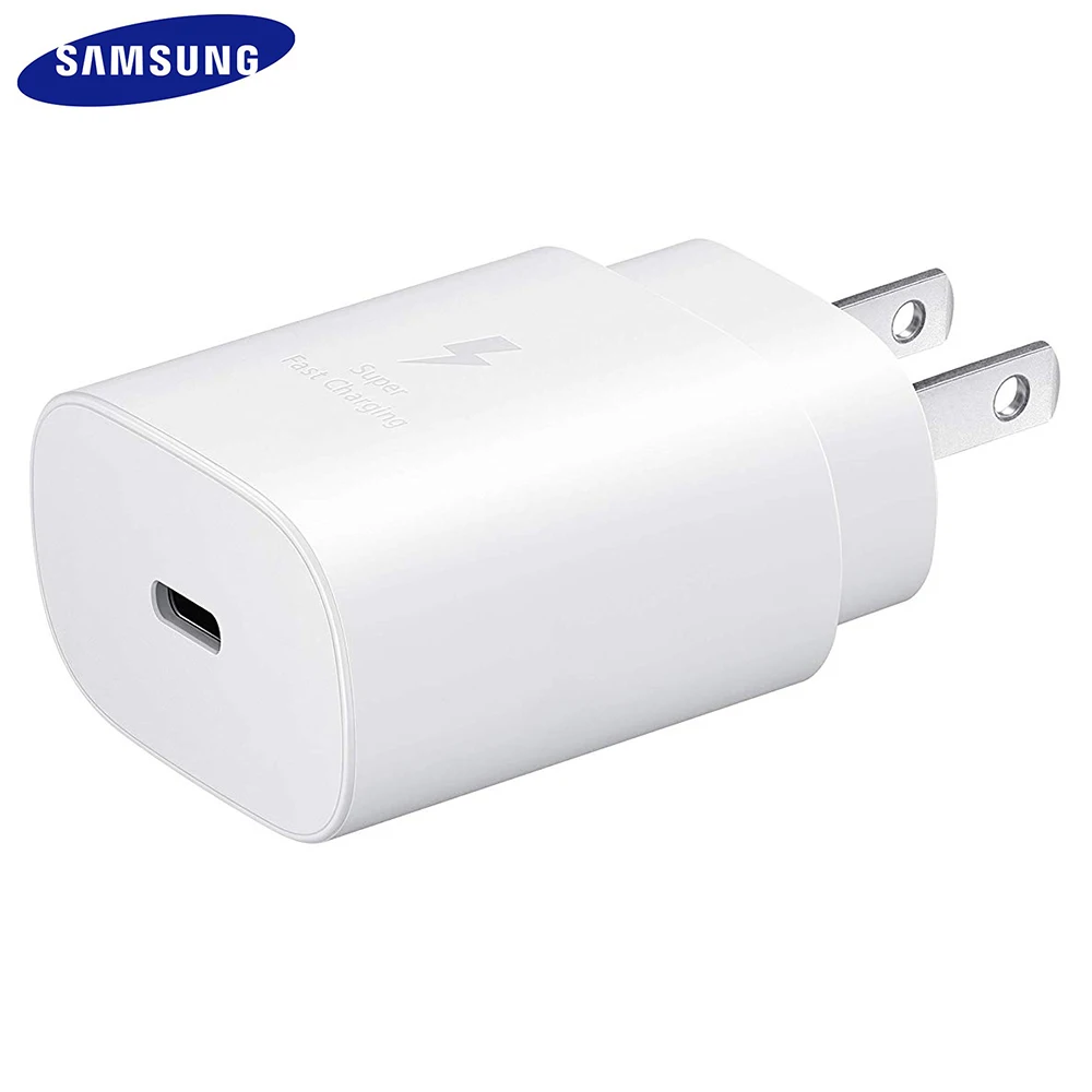 Супербыстрое зарядное устройство для Samsung Note10 PD с американской вилкой 25 Вт кабель