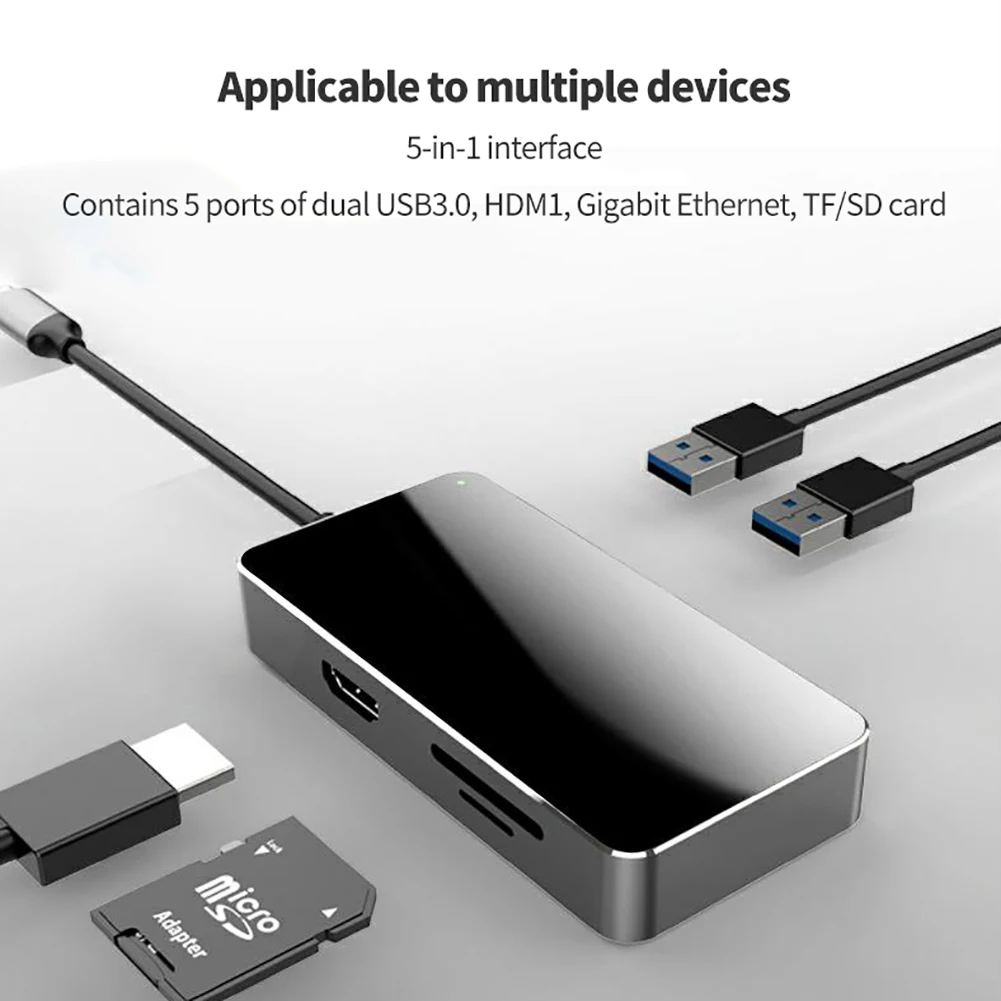 

USB C Hub for Macbook Pro Type C Hub display to 4K HDMI TF/SD Card Readers Slot RJ45 PD USB 3.0 Hub Adapter Type-c male