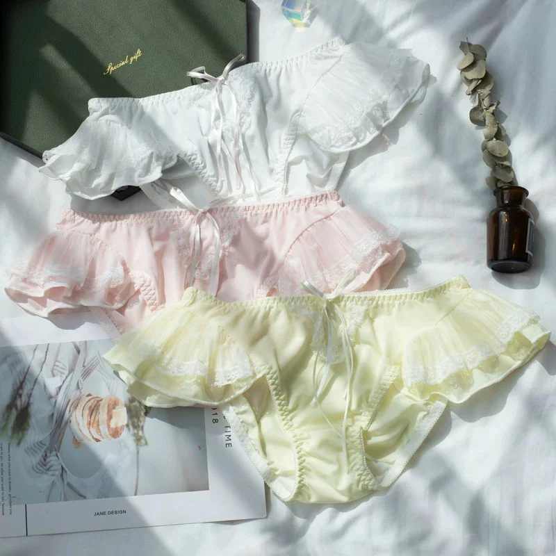 Сказочные Лолиты трусики с оборками для молодых девушек нижнее белье в японском