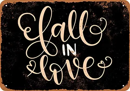 

Металлический знак-влюбленный (черный фон)-винтажный вид