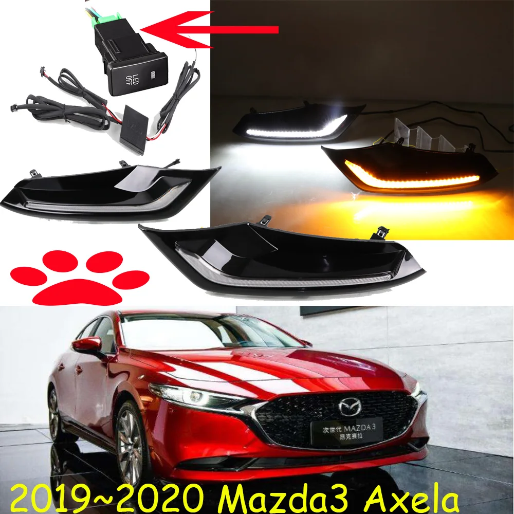 

1 комплект, Автомобильные дневные лампы для Mazda3, дневные фары axela, автомобильные аксессуары, светодиодные дневные ходовые огни для Mazda3, противотуманные фары