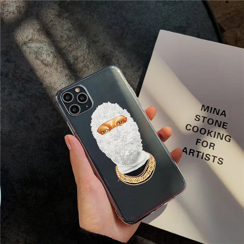 INS роскошный блестящий чехол для телефона с масками iphone 12 11 Pro max 7 8 6 6s plus X XR XS Max SE 2