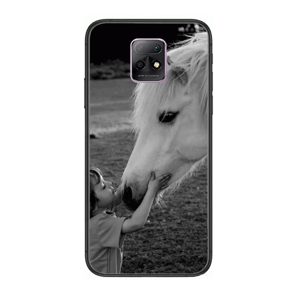 

Horse animal painting Phone Case For XiaoMi Redmi 10X 9 8 7 6 5 A Pro S2 K20 T 5G Y1 Anime Black Cover Silicone Back Pretty
