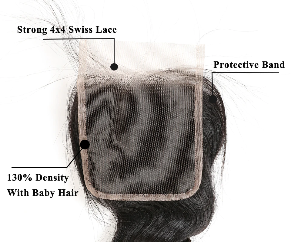 Али queen hair Экстра Pro. Соотношение 10A бразильские свободная волна Кружева Закрытие бразильского Виргинские волосы 4*4 швейцарский шнурок с 130% плотность натуральный Цвет