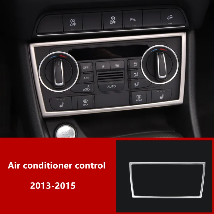 2013 CNORICARC средняя консоль CD панель накладка для Audi Q3 13-18 автомобильные аксессуары нержавеющая сталь кондиционер ручка рамы полосы - Название цвета: 2013