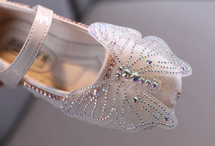

Autumn Girls Leather Shoes Butterfly Princess Soft Sole Leather Shoes Dance Shoes Children Shoes