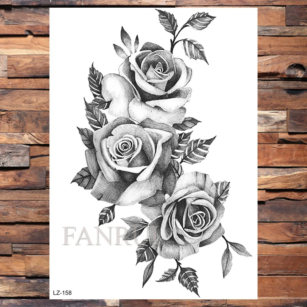 Временные татуировки для женщин бегонии цветы кровь хна боди Арта сделай сам