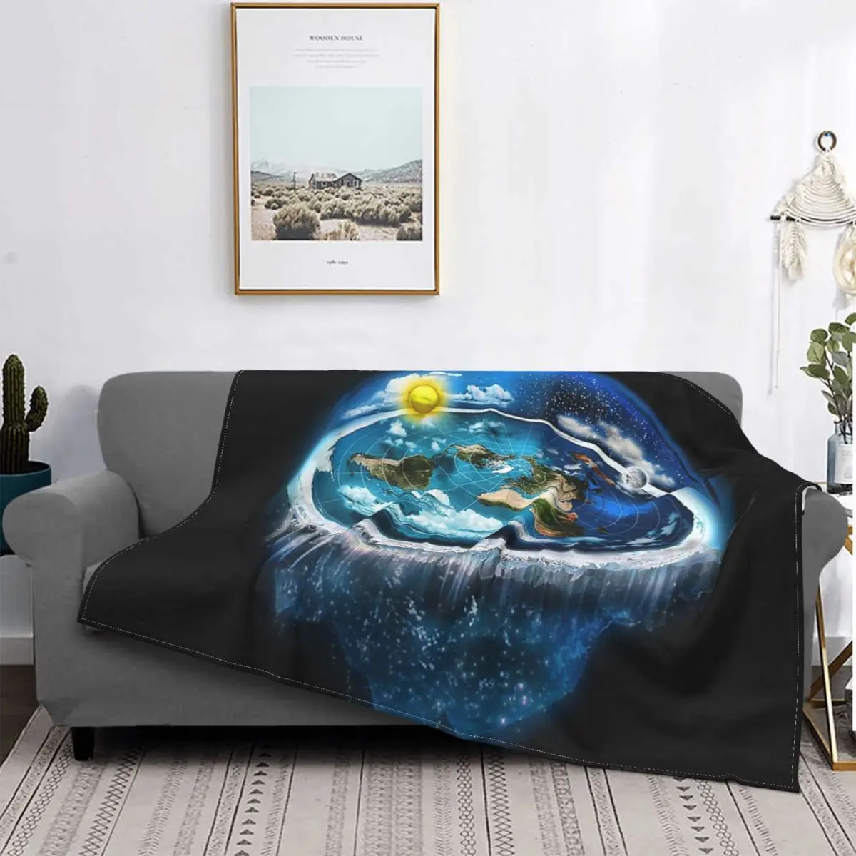

Плоская Земля с купольным художественным одеялом покрывало на кровать плед муслиновый пляжный чехол Kawaii одеяло покрывало на кровать