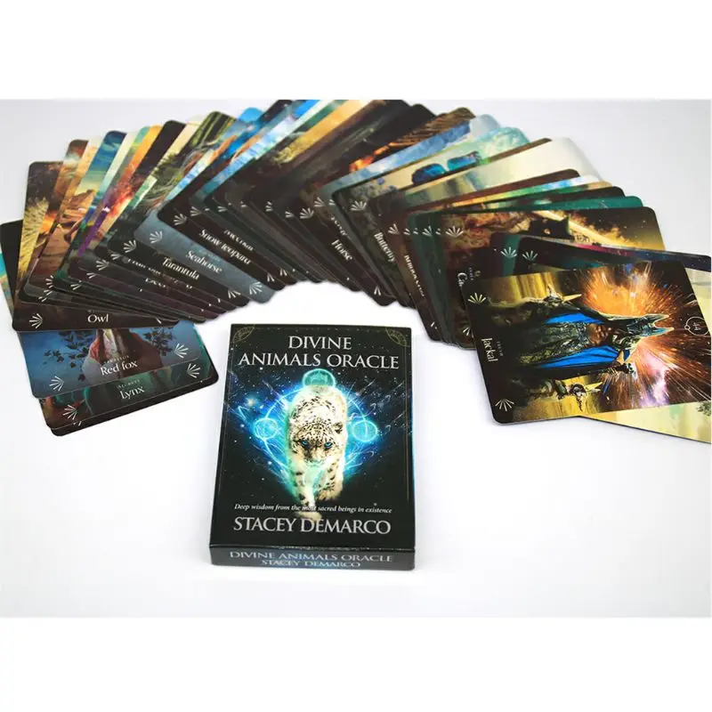 Божественная Животные Oracle 44 карт колода глубокая мудрость Таро Семья вечерние