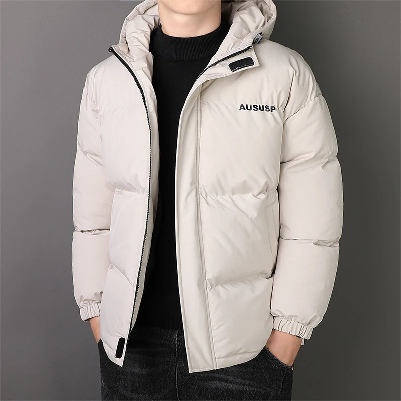 Men's New Fashion Hooded Jacket Autumn And Winter Cotton Padded Jacket Men's Clothes Cotton Padded Jacket