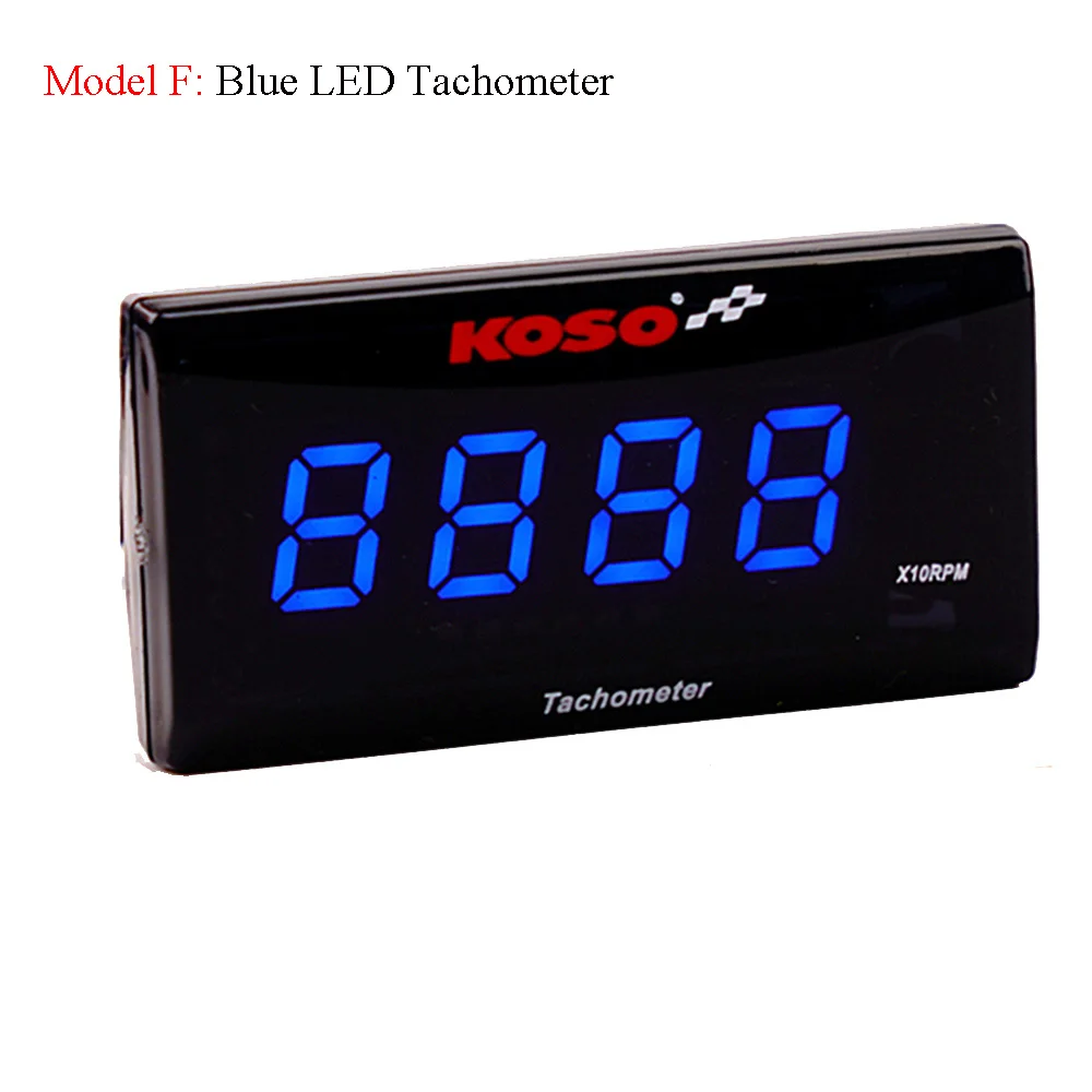 Blue LED Tachometer Koso мотоциклетный датчик температуры Универсальный цифровой датчик температуры воды для Yamaha MT 07 NMAX BWM Kawasaki Moto термометр - Цвет: Blue LED Tachometer