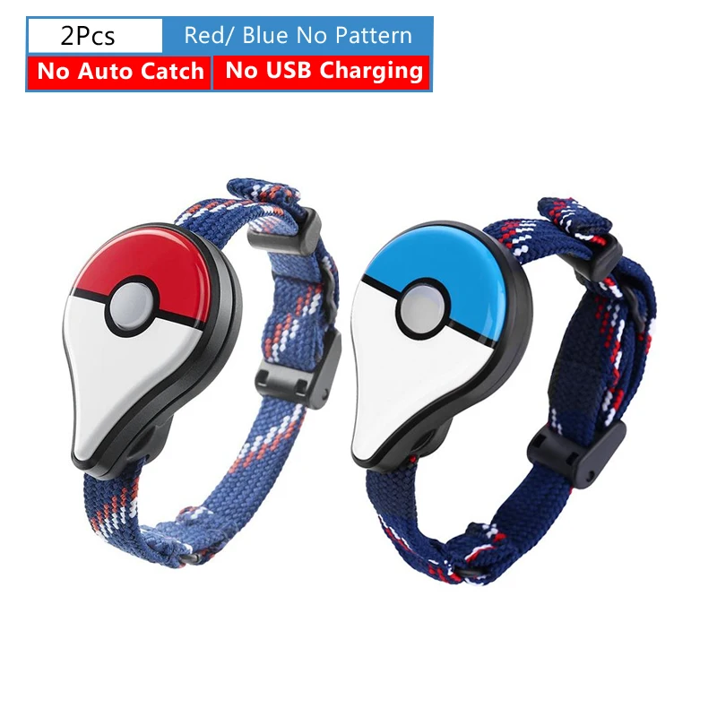 1Red 1Blue Автоматический захват для Pokemon Go Plus Bluetooth браслет часы для nintendo шары Смарт Браслет для Pokemon GO Plus - Цвет: 1Red 1Blue