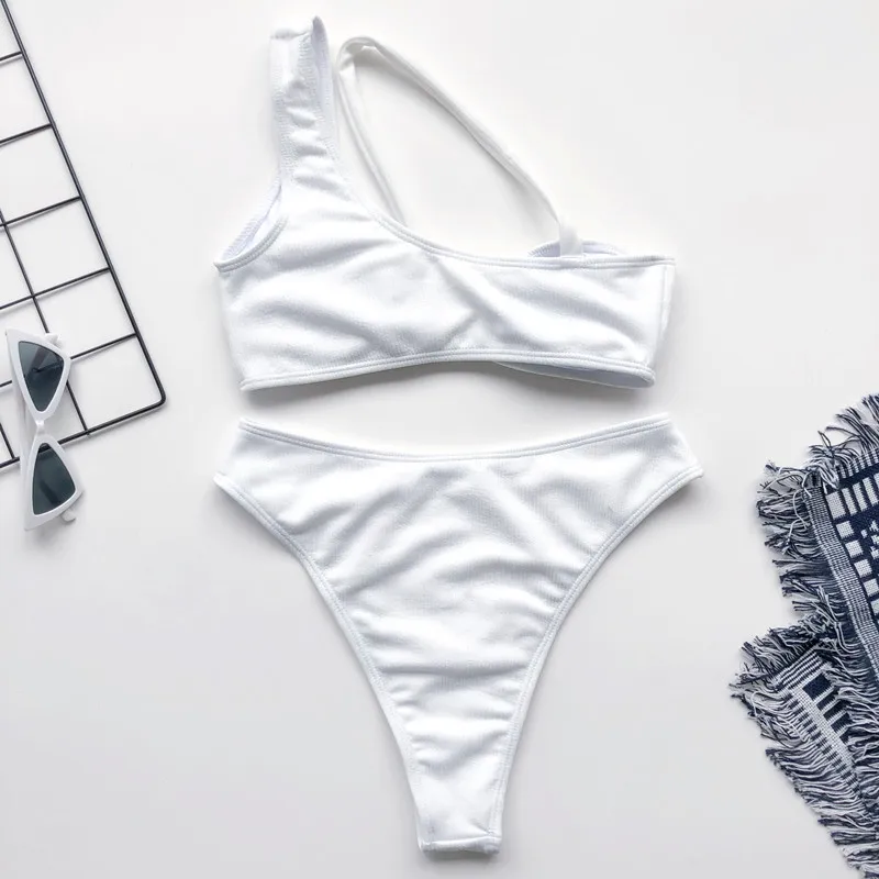 Женский раздельный белый сексуальный купальник бикини 2020 летний бюстгальтер на