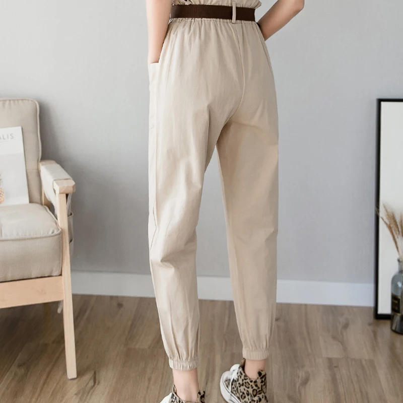 Осенние женские брюки 2021 повседневные с высокой талией уличная одежда