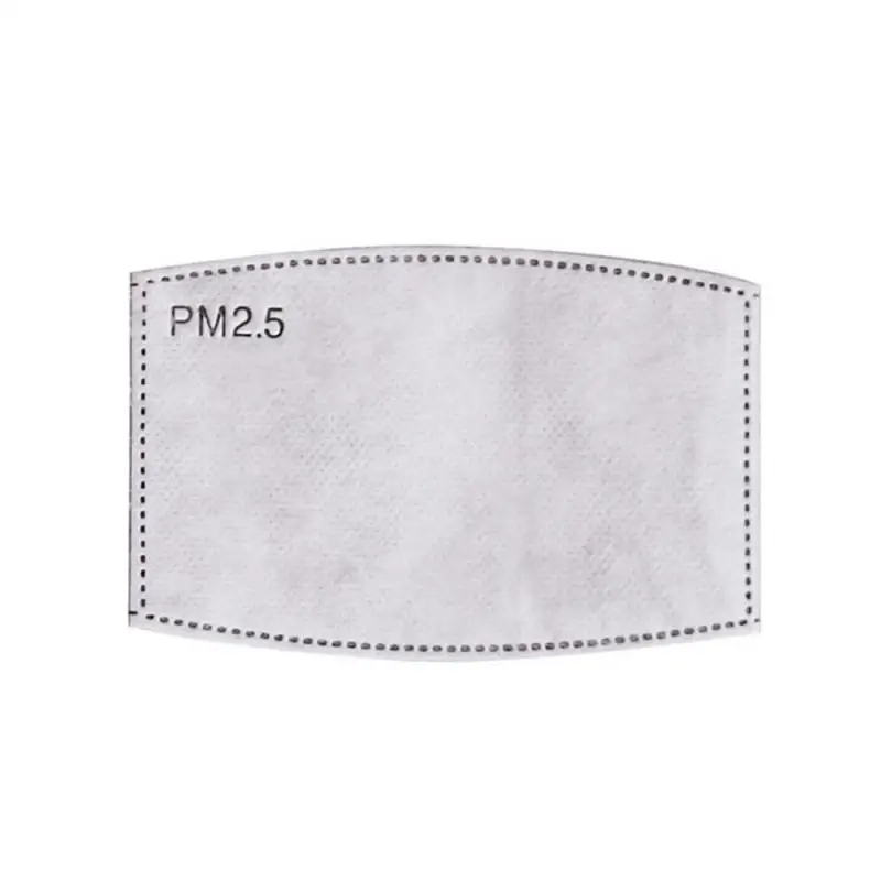 5 шт. PM2.5 фильтровальная бумага Дымчатая маска для рта противотуманная