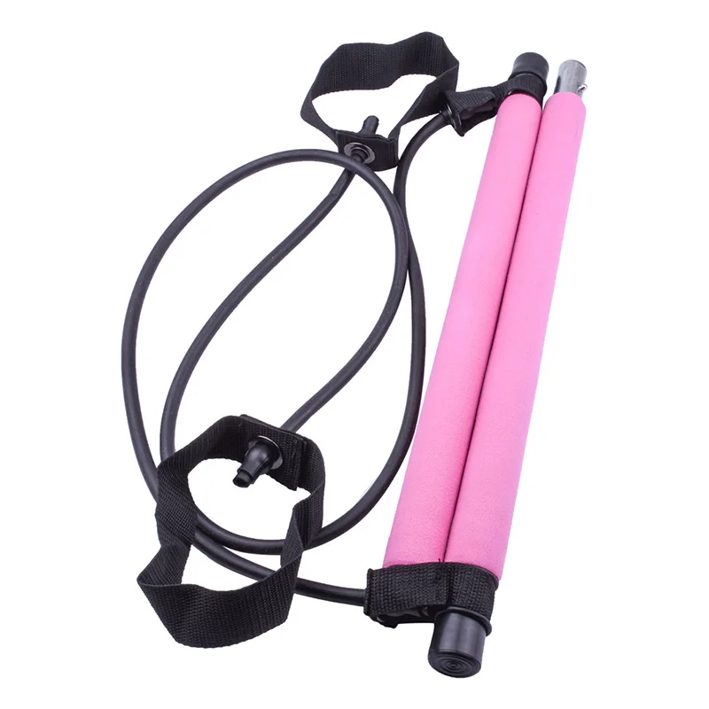 

Home Yoga Rally Bar Elastic Rope Portable Pilates Fitness Bar Multifunctional Chest Expander Arm Strength Bar Equipment