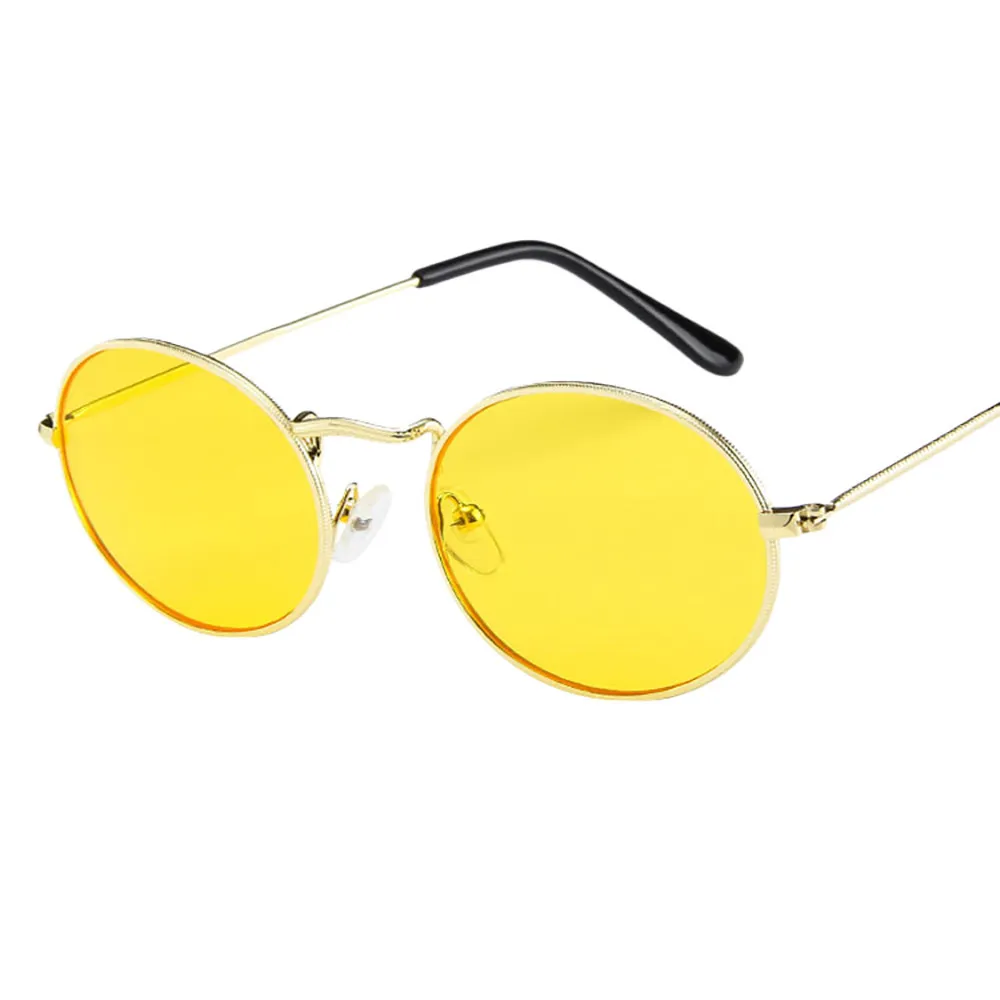 

Vintage Oval Sunglasses Ellipse Metal Frame Glasses Trendy Fashion Shades Punk Hip Hop Sunglasses Eye