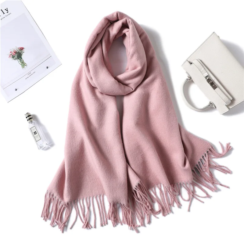 Двусторонний 2019 зимний шарф для женщин толстые теплые кашемировые шарфы женские