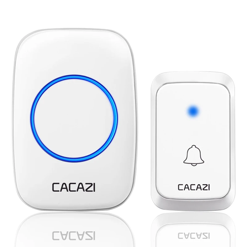 Беспроводной водонепроницаемый дверной звонок CACAZI A06 с питанием от аккумулятора