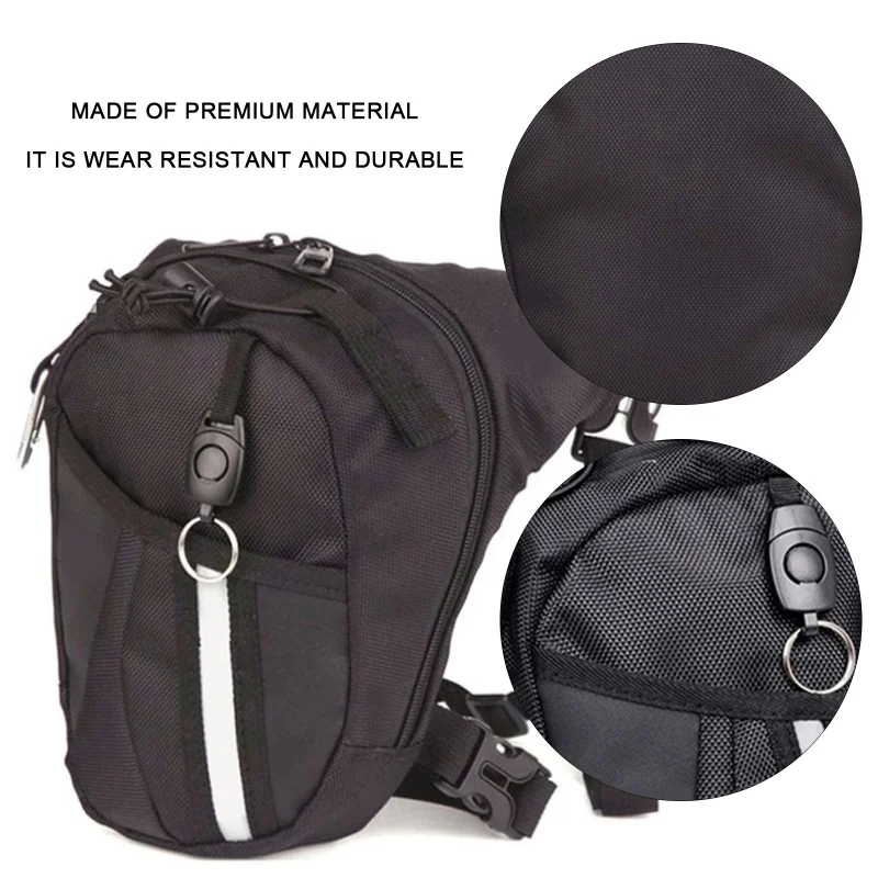 

Motorcycle Bag Waterproof Waist Pack Men Fanny Thigh Canvas Belt Outdoor Bike Man Adjustable Leg Bag Package Luggage Moto Bag