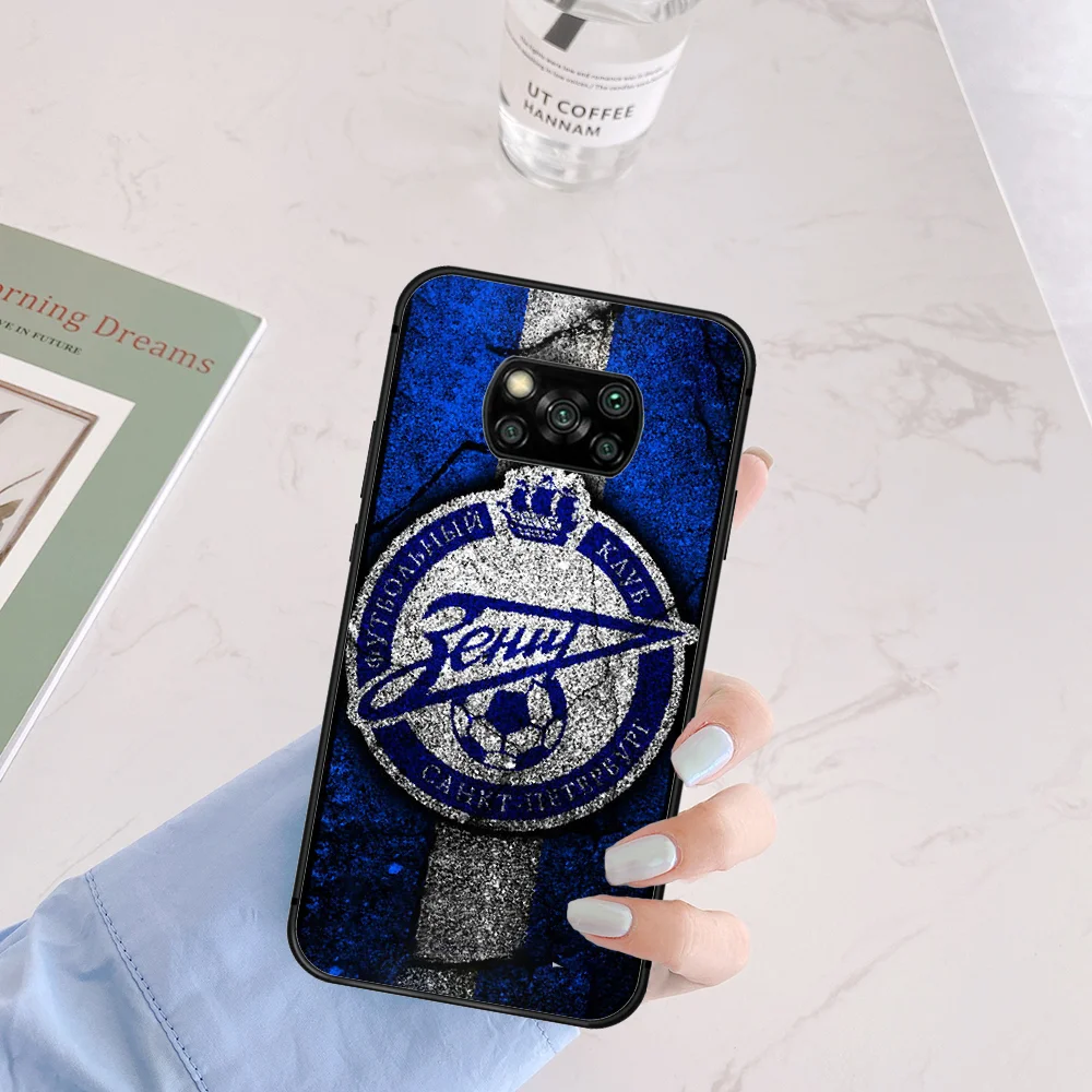 

Blue Zenit Football Phone Case Cover Hull For Xiaomi Mi A2 A3 8 9 SE 9T 10 10T Lite Pro Ultra Poco X3 black Shell Trend Prime