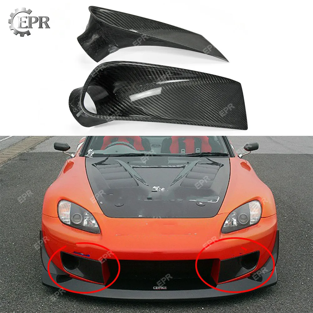 For Honda S2000 AP1 Carbon Fiber Front Bumper Air Duct Glossy Fibre Bumpers Vent Intake Trim Bodykits | Автомобили и мотоциклы
