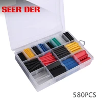 580pcs 21 wrap wire cable insulated polyolefin heat shrink tube ratio tubing insulation shrinkable tubes