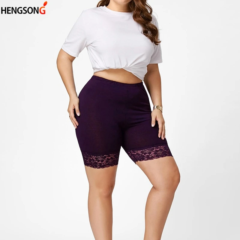 

women's Shorts Hot Safety Short Pants Elastic Anti Chafing Lace Thigh Sock Middle Waist Prevent Leg Thigh Chafing Sock