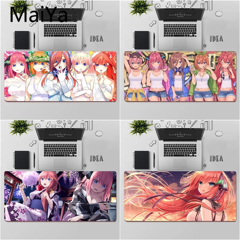 

Maiya Top Quality Anime Gotoubun No Hanayome Locking Edge Mouse Pad Game Free Shipping Large Mouse Pad Keyboards Mat