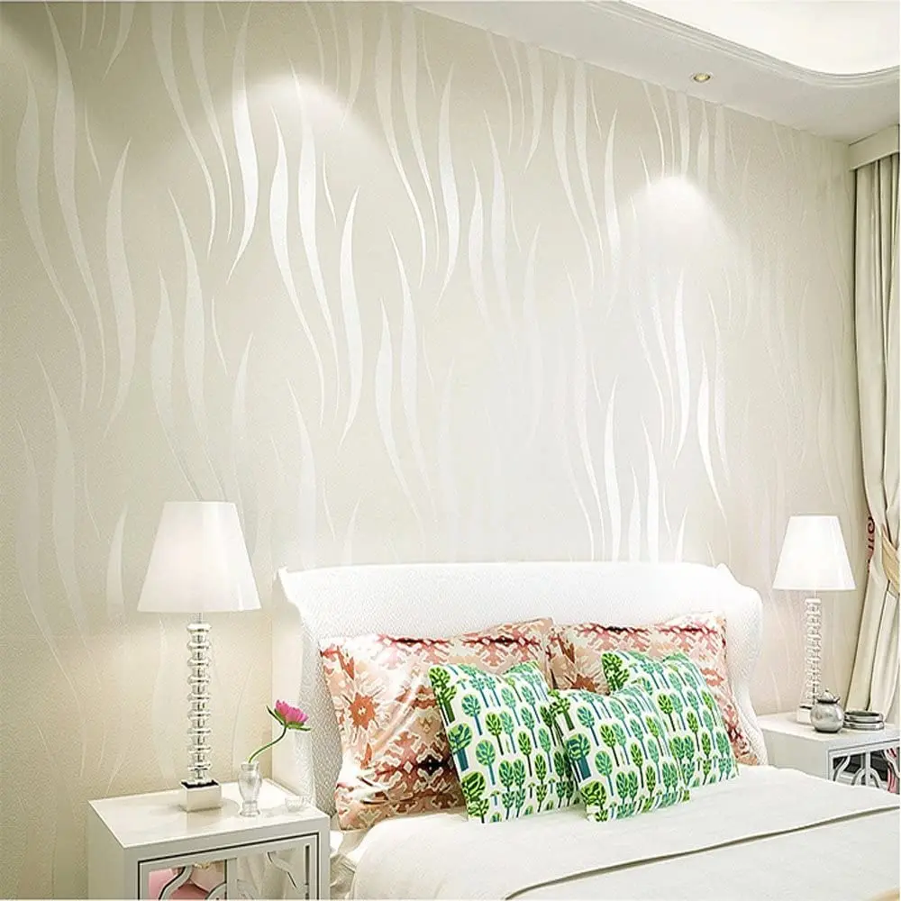 Современная объемная рельефная настенная бумага с волнистой полосой рулон