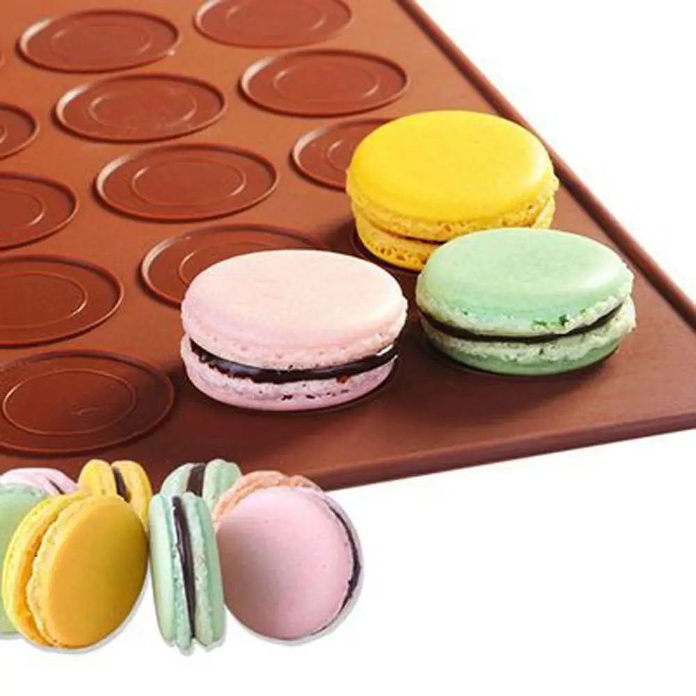 DIY мгновенной проявки Macaroon формы силиконовой резины выпечки блюдо формочка для шоколада печь жаропрочная посуда, Кулинария коврики Кухня Инструменты для тортов