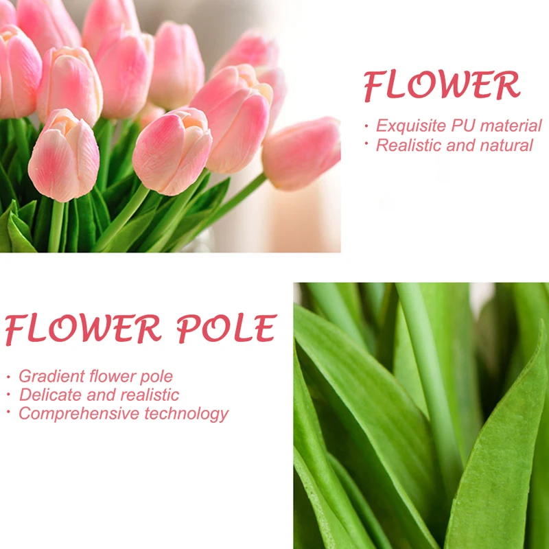 1 шт. PU Искусственные цветы тюльпаны как настоящие искусственные для свадьбы